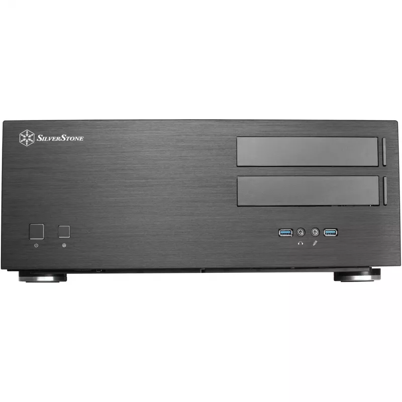 Korpusas SilverStone Grandia GD08 – stalinis – SSI EEB – be maitinimo šaltinio – juodas – USB/audio