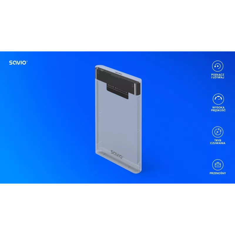 Išorinis HDD/SSD dėklas Savio AK-66