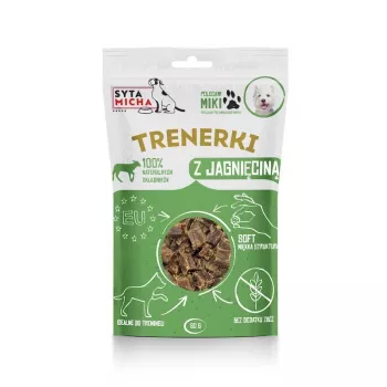 Dresūros skanėstai šunims SYTA MICHA Trainers su ėriena 80 g – hipoalerginiai, be grūdų ir glitimo