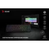 Mechaninė žaidimų klaviatūra SAVIO BLACKOUT X2 PEACH — 61 klavišas 60% QWERTY, RGB LED, hot-swap, USB Type-A/Type-C, atjungiamas laidas