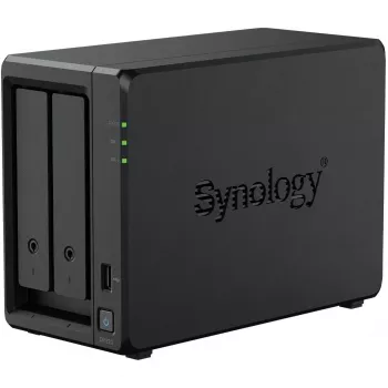 NAS saugojimo serveris SYNOLOGY DP320 Desktop R1600, 8 GB RAM, 16 TB, 2 lizdai, HDD palaikymas, RAID, Juoda