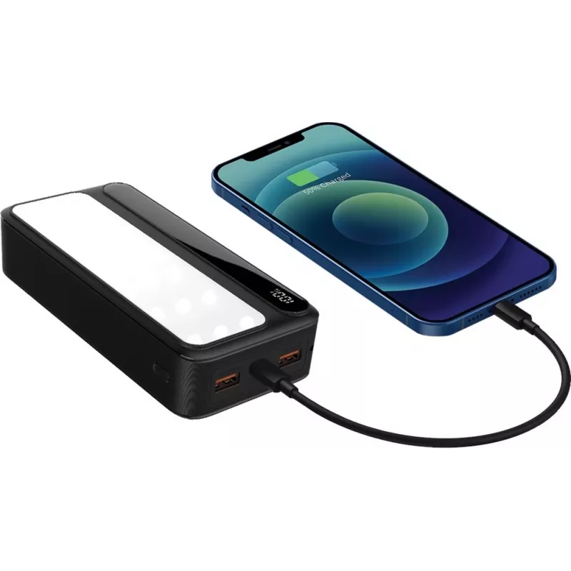 Nešiojamas išorinis akumuliatorius Rebeltec P20 LCDPD LAMP 20000mAh