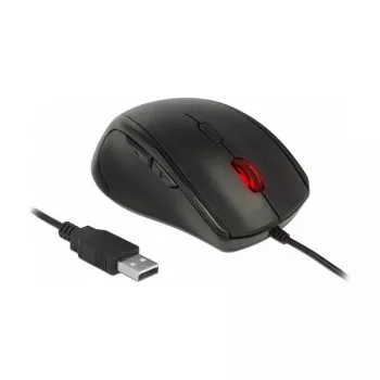 Pelė DeLOCK 12548, kairiarankiams, USB Type-A, optinė, 2400 DPI