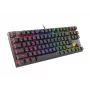 Žaidimų klaviatūra GENESIS THOR 303 TKL CZ/SK RGB foninis apšvietimas mechaninė raudona juoda Hot Swap