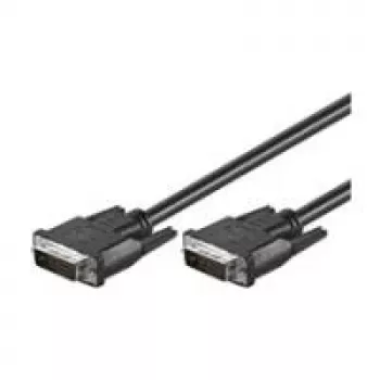 Wentronic Goobay DVI-D FullHD kabelis Dual Link, juodas, 2 m - DVI-D kištukas Dual-Link (24+1 kaištis) > DVI-D kištukas Dual-Link (24+1 kaištis) (50851)