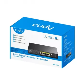 Belaidis maršrutizatorius Cudy C200P, dvejų juostų, 300 Mbps, Gigabit Ethernet, USB 3.0, metalinis korpusas