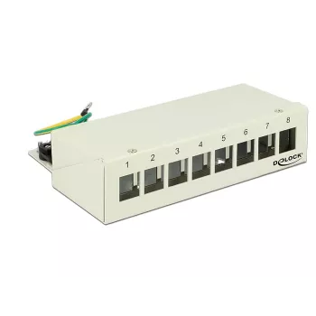 Patch Panel DeLOCK 43336 – 8 prievadų metalinis skirstomasis skydas
