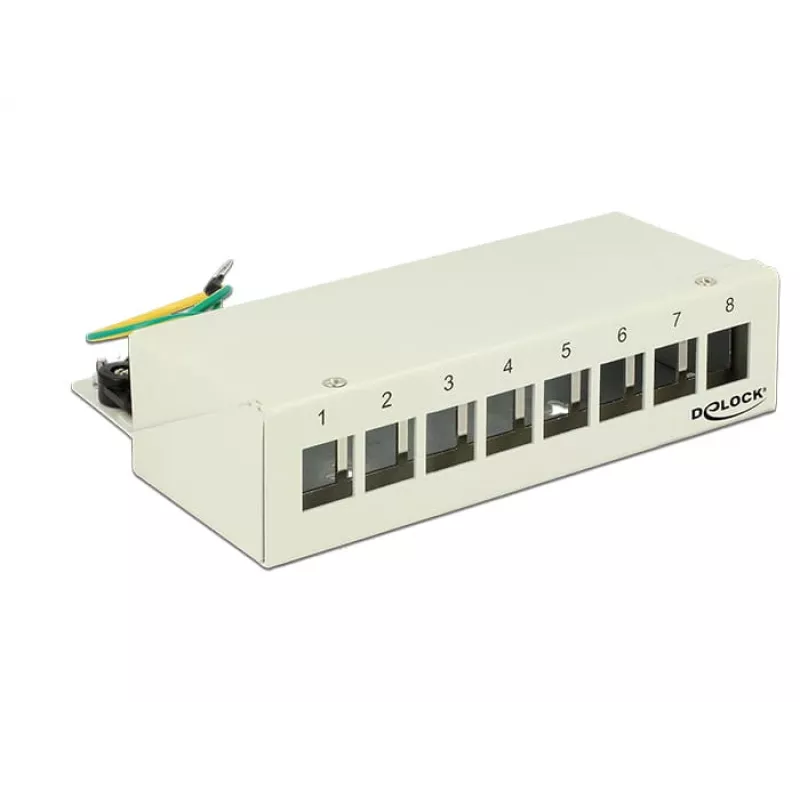 Patch Panel DeLOCK 43336 – 8 prievadų metalinis skirstomasis skydas
