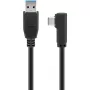 Goobay USB-C™ į USB A 3.0 laidas 90°, juodas, 1,5 m