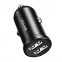 Automobilinis įkroviklis usams USA000867 — Dvigubas USB 2×2,4A, juodas