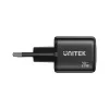Sieninis įkroviklis Unitek P1128ABK01-EU — 2 prievadų GaN USB‑C ir USB‑A, 20 W, juodas