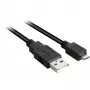 USB 2.0 laidas, USB-A kištukas > Micro-USB kištukas (juodas, 2,0 metro)