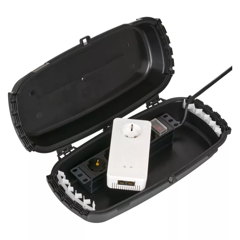 Outdoor-Box IP54 sulankstoma juoda 32x22x13cm