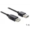 USB laidas DeLOCK EASY-USB 2.0-A 1 m juodas