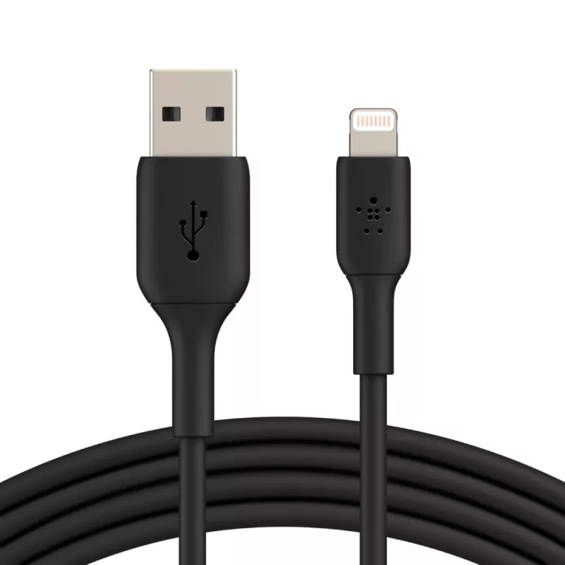BELKIN PVC USB CABLE USB-A - LIGHTNING, 1M, JUODA