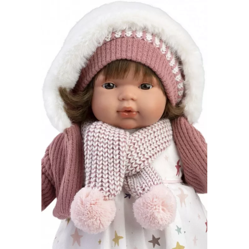 Lėlė Llorens Lola, 38 cm, verkianti, realistinės savybės, minkštas kūnas