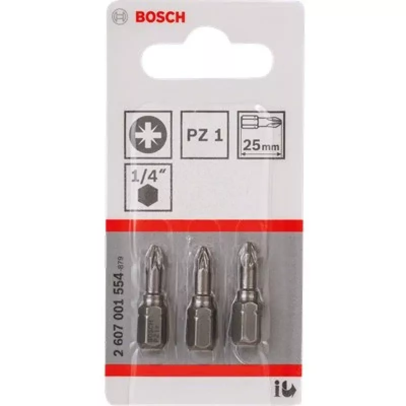Antgaliai atsuktuvui Bosch Extra Hard 3 vnt. PZ 2 25 mm