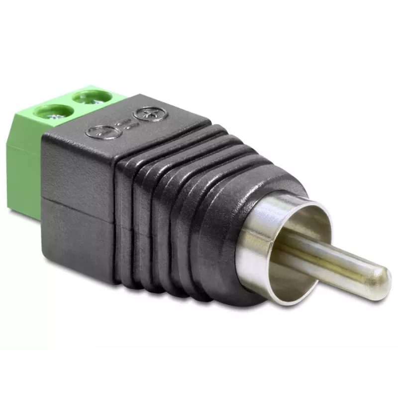 RCA adapteris į gnybtų bloką DeLOCK 65417 Juoda Žalia Sidabrinė