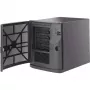 Super Micro Supermicro SC721 TQ-350B - Mini-ITX bokštinis korpusas 350 W (ATX) - juodas - USB (CSE-721TQ-350B)