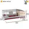 Narvas Ferplast Krolik 140 Plus triušiui, pilkas/raudonas, W1420×D600×H500 mm, metalas/plastikas