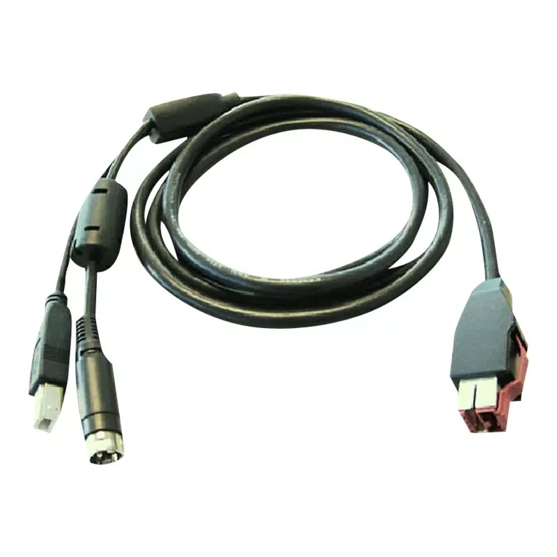 HP maitinamas USB laidas, skirtas Engage terminiam kvitų spausdintuvui, Engage One, RP9 G1 prekybos sistemai (BM477AA)