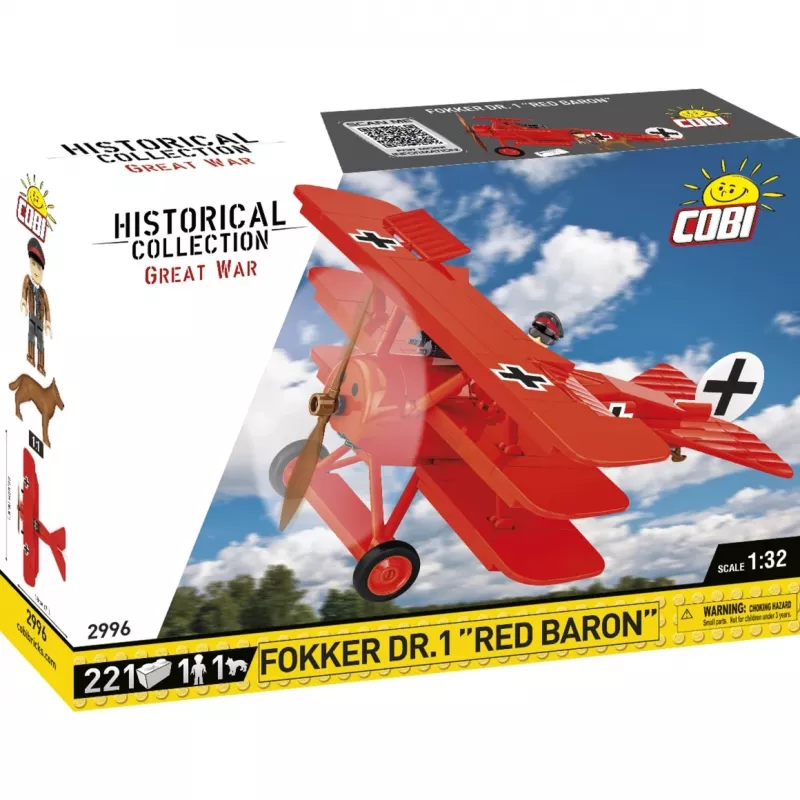 Blocks Fokker DR.1 Red Baron 221 kaladėlių