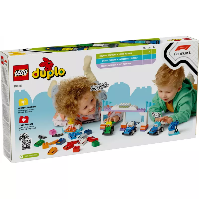 LEGO DUPLO 10445 F1 lenktynių automobiliai ir vairuotojai