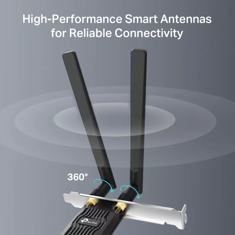 TP‑LINK Archer TX10E AX900 – PCIe adapteris, Wi‑Fi 6, Bluetooth