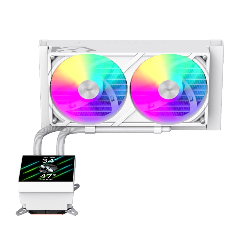 Gamemax GLACIER 240 LCD WH skystas aušintuvas procesoriui | Intel, AMD