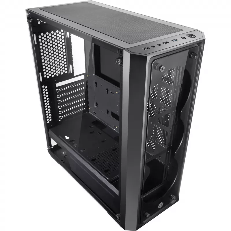 RAIJINTEK PONOS TG4 – stalinis kompiuterio korpusas – SPCC – juodas – ATX – EATX – EEB – micro ATX – Mini-ATX – žaidimams