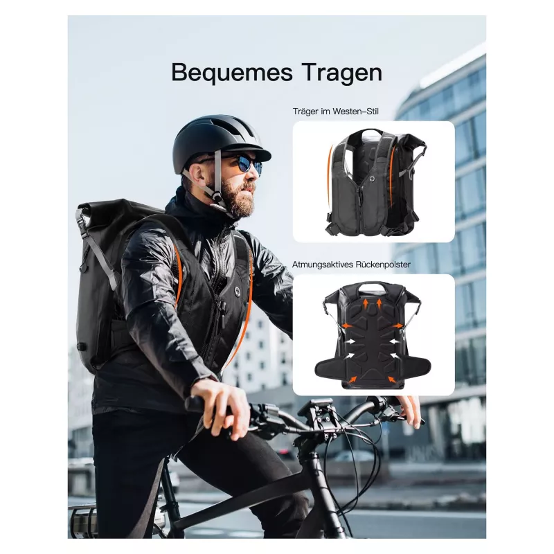 inateck kuprinė nešiojamam kompiuteriui BP06003 pilka/juoda 25-30L