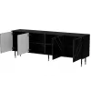 Komoda cama meble Cama 4D MOUNTAIN 204x40x72 cm juoda/auksinė, MDF/medžio drožlių plokštė