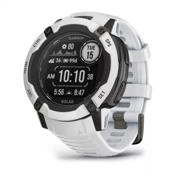Garmin Instinct 2X Solar 2,79 cm (1,1 inch) MIP 50 mm Skaitmeninis 176 x 176 pikseliai Liečiamas ekranas Baltas GPS (palydovas)