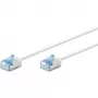 Goobay Ultra-Flexible CAT 6A Patch Cable slim U/UTP White - itin trumpas kištukas (74302)