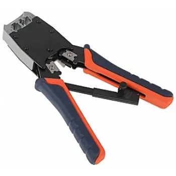 Crimping įrankis INNE HT-500R su reguliuojamu spaudimu ir ergonomiška rankena modulinėms jungtims bei tinklo kabeliams