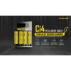Nitecore Ci4 įkroviklis – universalus USB įkroviklis Li‑Ion, NiCd, NiMH baterijoms, 5/9/12V, 3A, plastikinis