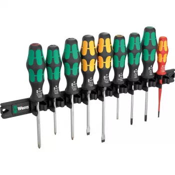 Wera 9650 magnetinis bėgelis Kraftform atsuktuvų rinkinys, 9 dalių (05051012001)