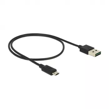 USB laidas DeLOCK 83845 USB 2.0 0,5 m USB A Micro-USB B juodas