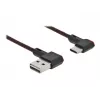USB laidas DeLOCK EASY-USB 2.0 Type-A kištukas į Type-C kištuką 0,5 m juodas
