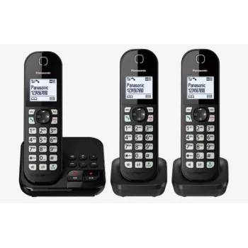 DECT belaidis telefonas Panasonic KX-TGC 463GB su 3 rageliais ir laidiniu pagrindu
