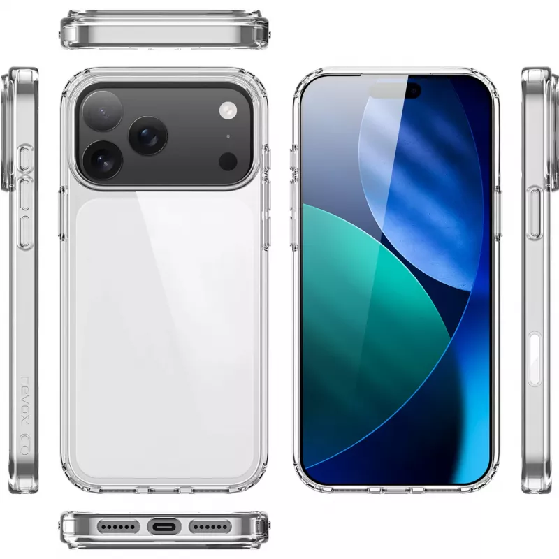 Nevox StyleShell SHOCKFlex - iPhone 17 Pro 6,3 inch skaidrus dėklas