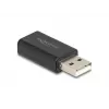DeLOCK lyties keitiklis USB 2.0 Type-A į 3.5 mm 4 kontaktų juodas 68001