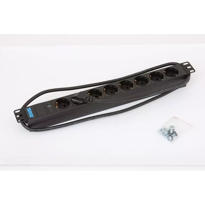 Triton RAB-PD-X06-A1 1U maitinimo skirstytuvas 8 lizdai 16A