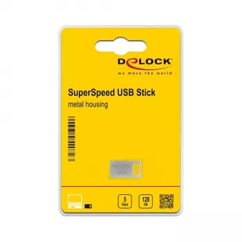 USB atmintukas DeLOCK 128GB USB Type-A 3.2 Gen 1 metalinis korpusas