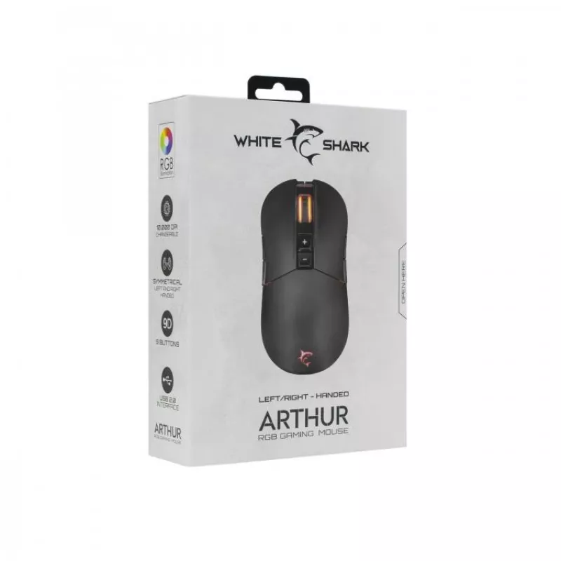 Pelė White Shark ARTHUR USB Type-A