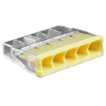 Hismart EL240425 universalus laidų sujungtuvas, 5x 0,5-2,5 mm², 24 A, 450 V, 100 vnt.
