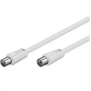 Wentronic Goobay anteninis laidas, 100% ekranuotas, baltas, 5 m – Coax kištukas / koaksialinis lizdas (50720)