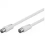 Wentronic Goobay anteninis laidas, 100% ekranuotas, baltas, 5 m – Coax kištukas / koaksialinis lizdas (50720)