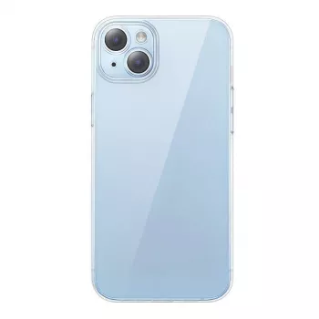 Apsauginis dėklas Baseus Crystal Series iPhone 14 Plus su grūdinto stiklo nugara
