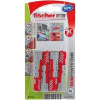 Fischer DuoPower 12 x 60 K NV sieninis kaištis 60 mm 537654 1 komplektas (537654)